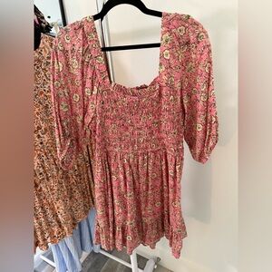 Jessica Pink Floral Dress XL (fits like 2x)